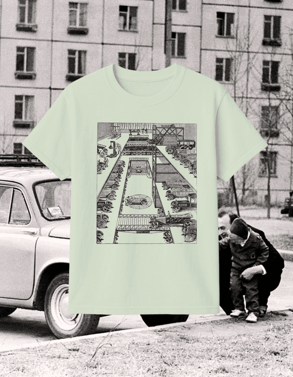 Garage print t-shirt