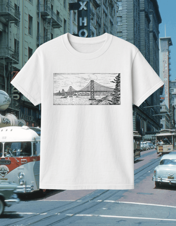 Goldengate print t-shirt
