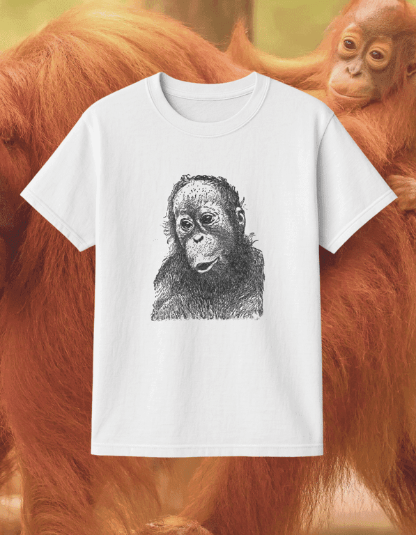 Orangutang print t-shirt